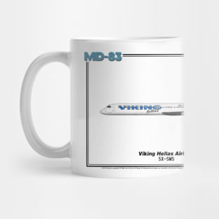 McDonnell Douglas MD-83 - Viking Hellas Airlines (Art Print) Mug